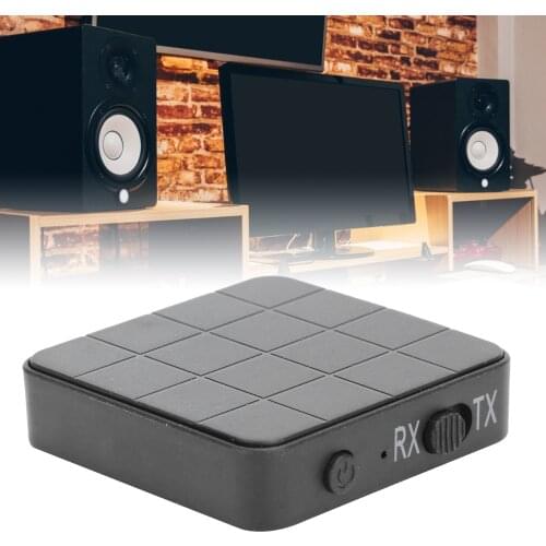 KN321 New Wireless Bluetooth 5.0 Audio Transmitter Receiver 2 In 1 TV Computer/MP3 Player/Stereo Adapter-Black