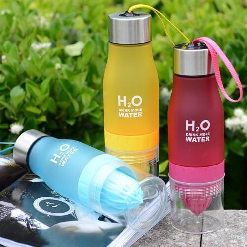 Gift 650ml Infuser Water Bottle plastic Fruit infusion Kids Drink Outdoor Sports bottle Juice lemon Portable Kettle