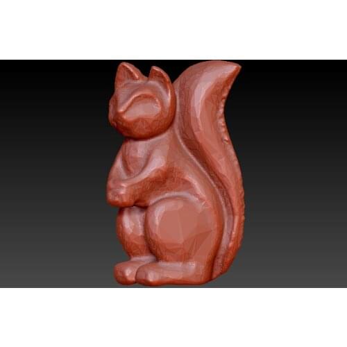 Squirrel 3d model for cnc router carving artcam 3d printers 3d file in STL format