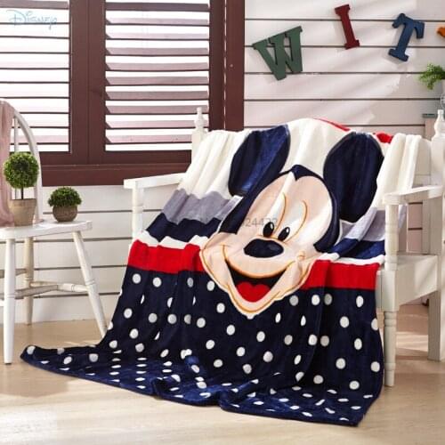 Wave Point Disney Mickey Mouse Flannel Throw Blanket Coral Fleece Caroon Spider Man Blankets for Boys Girls Baby Kids Adults