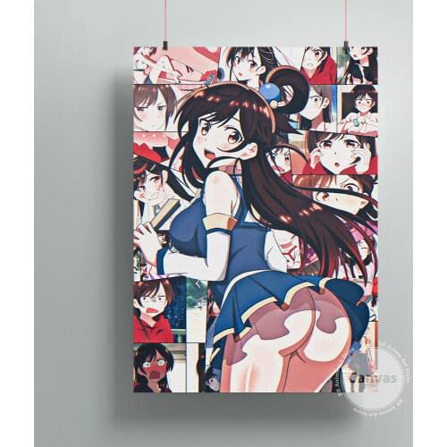 Canvas Anime Kanojo okarishimasu Pictures Home Manga Decoration Paintings Poster HD Prints Wall Art Modular Living Room