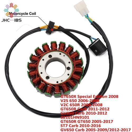 Motorcycle Generator Stator Coil Assembly Kit For GT650X V2S GV GT 650 V2C 650R GV650R Carb GV650 GT650R GT650 ST7 2005-2017