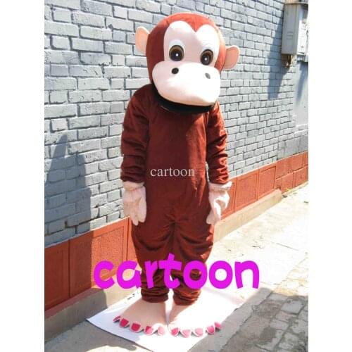 Brown Monkey Mascot Costume Cosplay Party Game Dress Outfit Advertising Halloween Adult