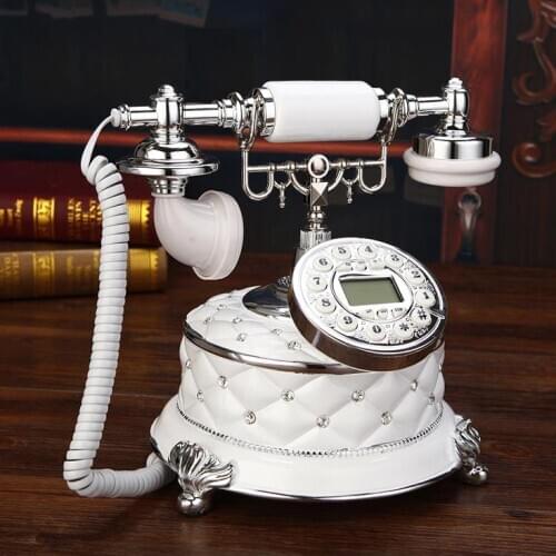 European Fashion Creative superb Retro landine Telephone fixed Telephone Office Phone Home bedroom reading room made of resin