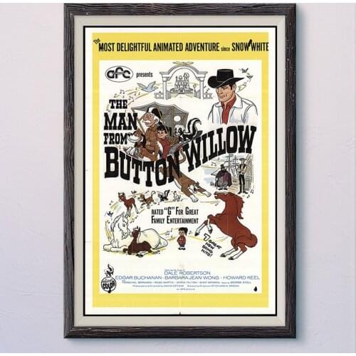 N467 THE MAN FROM BUTTON WILLOW Vintage Classic Movie Wall Silk Cloth HD Poster Art Home Decoration Gift