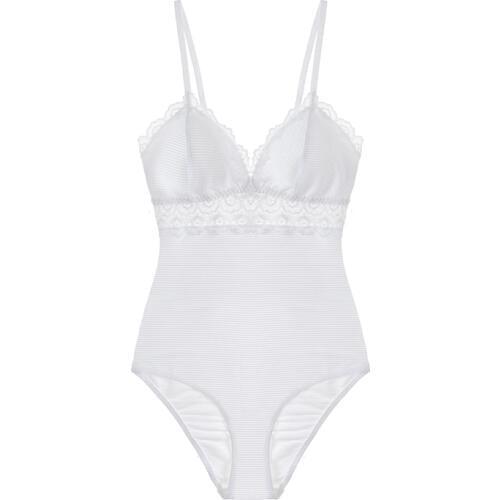 Thread Lace Patchwork Bustiers Corsets High Elasticity Body Suit for Women Sexy Deep V Backless Bodysuit Thin Wireless Lingerie