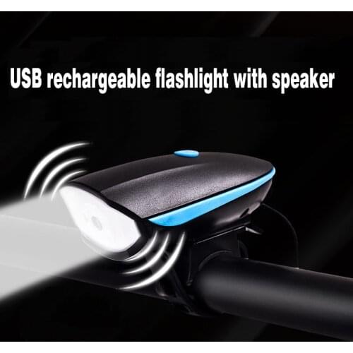 Headlight On The Bike Lamp Bell Bicycle Headlight Powerful Flashlight With Usb Charging Led Flashing Focus Running Mtb Light
