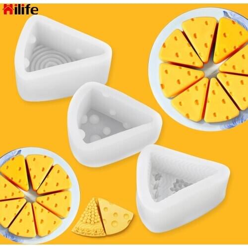 Cheese Shaped Cake Mould Non-stick Flower Thread Mousse Silicone 3D Mould Pastry Tools Kitchen Bakeware Cake Mold For Baking