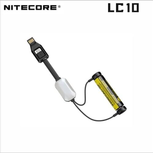 NITECORE LC10 Portable Magnetic Outdoor USB Charger Rrechargeable All Kind Li-ion Battery With Sensor Light
