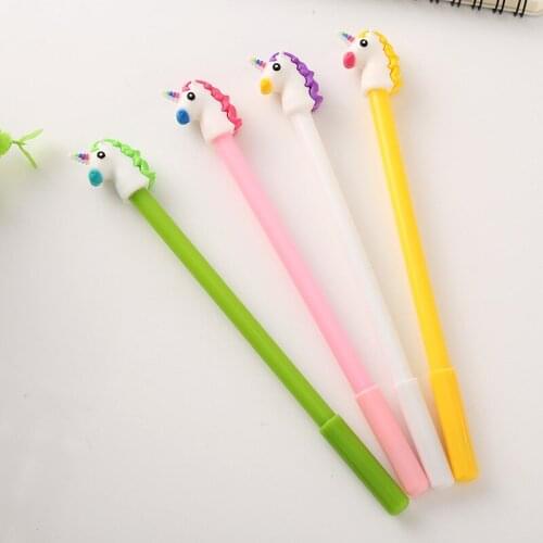 Creative Unicorn pens Gel Pen Cute Kawaii Signature Pen Escolar Papelaria For Office & School Writing Supplies Stationery Gift