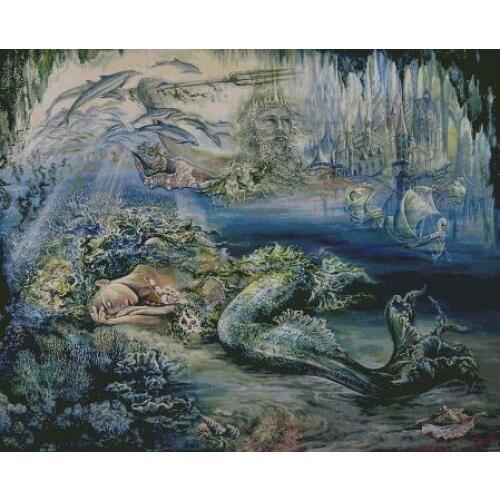 Needlework,Sleeping Merm beauty angel 14 Unprinted Embroidery,DIY Cross stitch kits,Art People Pattern Cross-Stitching Decor