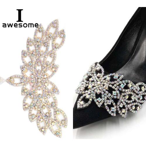 DIY Wing Shape Shining Bridal Wedding Party Shoes Accessories For high Heels Sandals Boots Manual Rhinestone Shoes Decorations
