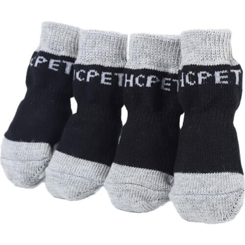 Pet Dog Anti-Slip Socks Small Cat Puppy Winter Thicken Warm Socks Scratch Prevention Paw Protector Dog Socks Boots Accessories
