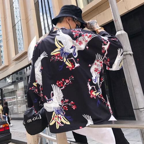 Geskeey Newest StyleTraditional Haori Kimono Japanese Style Samurai Clothing Kимоно японский Cтиль Male Female Daily Street