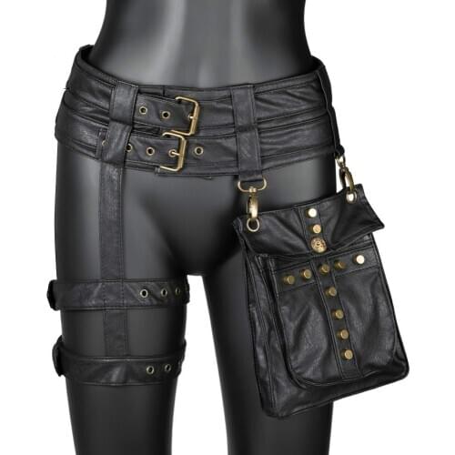 Vintage Steampunk Bag Steam Punk Retro Rock Gothic Retro Bag Goth Shoulder Waist Bags Packs Victorian Style Women Men Leg Bag E1