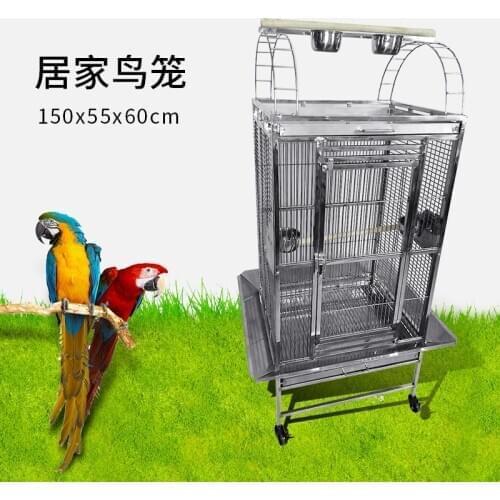 High Quality SUS304 60X55x150cm Stainless Steel Bird Parrot Cage For Bird Parrot Play Top ST64P