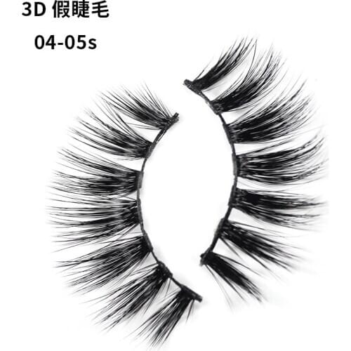 1 Pairs Real Mink Fake eyelashes 3D Cross False Eyelashes Messy Mink Lashes Soft Eyelash Extension Makeup tool Top sale 04-05s