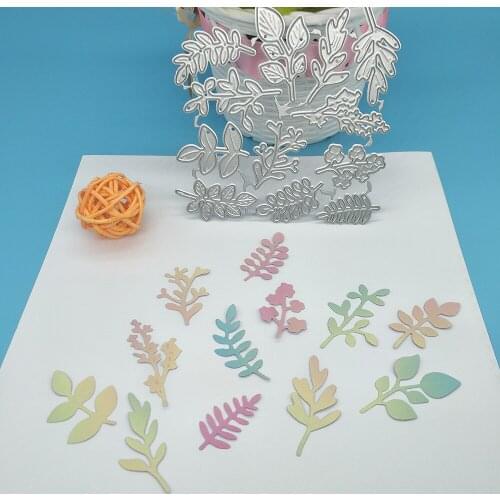 12 kinds of leaves, flowers and plants, metal cutting mold, scrapbook album decoration, DIY handmade art