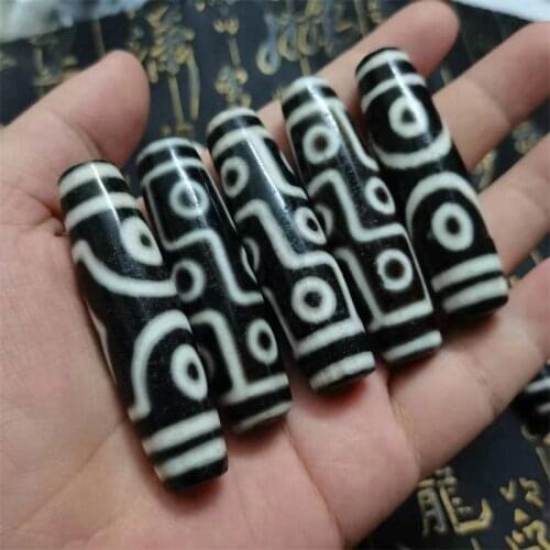 15pcs/lot 15mm*55mm Unique Magic Power Tibetan Old Agate 9 Eyes/3 Eyes/ Tiger tooth/Strip dZi Bead Amulet High Quality