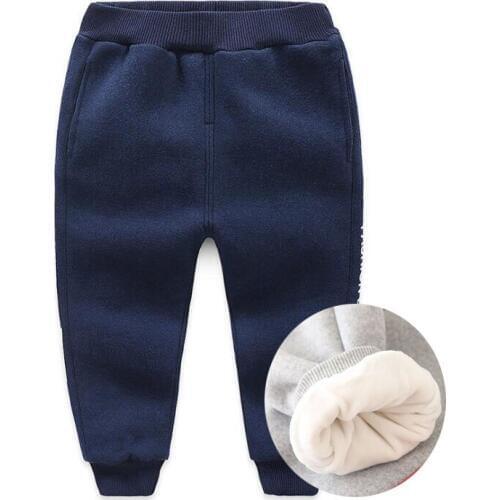 2020 winter kids thickening With velvet pants cotton fashion warm Stretch Bottoming trousers toddler boy girl Children clothing