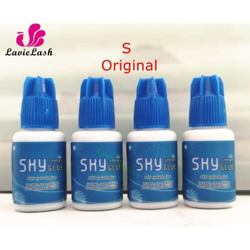 5pcs Most Powerful Fastest Korea Sky Glue S fast Drying 2-3s for Eyelash Extensions MSDS Adhesive 5ml Blue Cap Last 6 Weeks