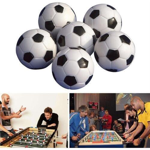 6Pcs 32mm Mini Black +White Plastic Table Football Balls Games Toy Accessories Table Football Balls Games Table Football Balls G