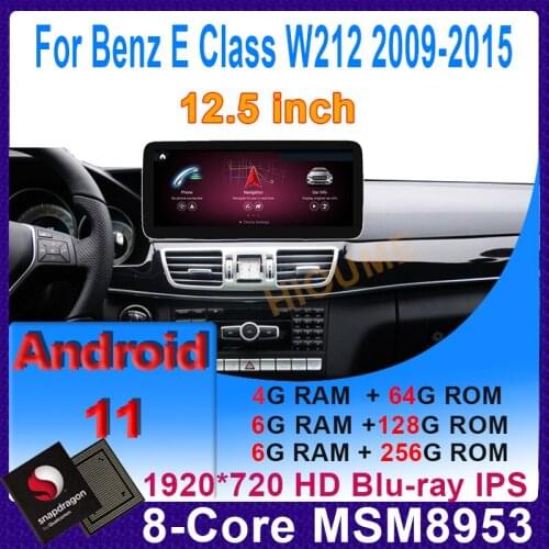 12.3" Android 10 Snapdragon 8Core Car Multimedia Player GPS Radio for Mercedes Benz E Class W212 E200 E230 E260 E300 S212