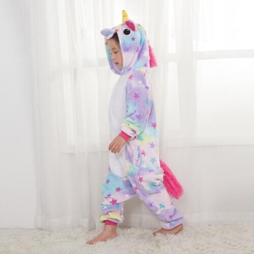 Kids Unicorn Pajamas Animal Cartoon Blanket Sleepers Baby Costume Winter Boy Girl Rainbow Sleepwear Jumpsuit Clothes