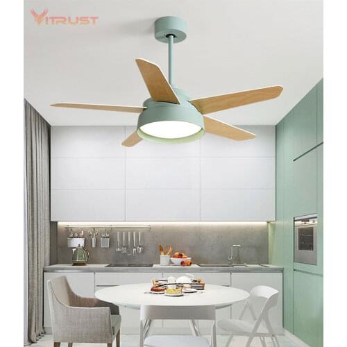 Reversible Wooden Ceiling Fan 5 Blades Modern Ceiling Fan with Light And Remote Control 42" 52"