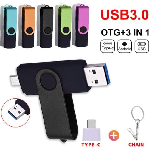 Fast pen drive 512GB 256GB 128GB flash usb memory 3.0 metal OTG pendrive Key usb flash drives 64GB cle usb stick pen Type-C gift