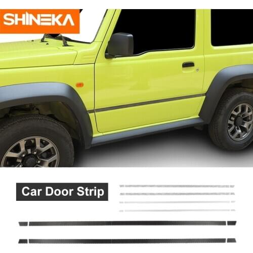 SHINEKA Chromium Styling For Suzuki Jimny Car Exterior Door Side Decoration Strips Decoration Stickers For Suzuki Jimny 2019
