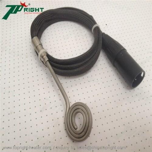ID9mm OD26mm 120V 150w Enail Flat coil heater with 5 pin xlr connector