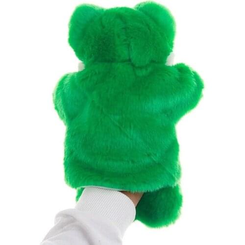 Hand Puppet Toy Spot Simulation Animal Green Frog Kindergarten Class Props Family Parent-child Interactive Doll