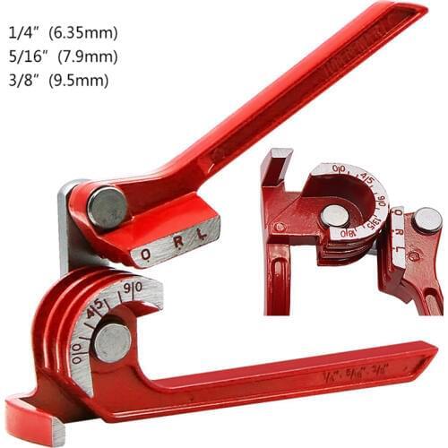 Metric/inch 3 in 1 Tube Bender Pipe Combination Pliers 90/180 Degree For Copper Pipe Lever Type Manual Refrigeration Tool