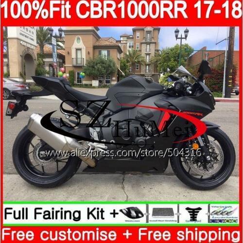 Injection Kit+Tank For HONDA CBR 1000 RR CBR1000RR 17 18 107SH.5 CBR 1000RR Matte black CBR-1000RR CBR1000 RR 2017 2018 Fairing