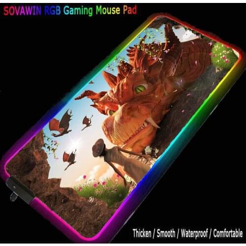 MRGLZY LED color waterproof non-slip RGB mouse pad 40x90cm big gaming accessories office desk mat household carpet mat XXL