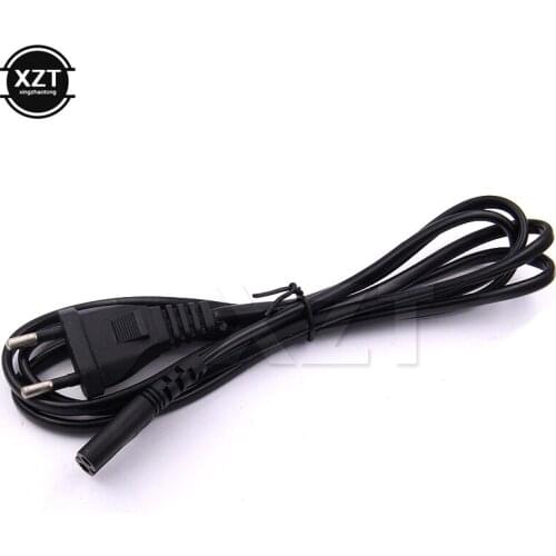 Hotest 10pcs/lot Europe European EU plug power supply Cable 2-prong 2 power outlet Cord IEC 320 IEC320 C7 for Laptop Notebook