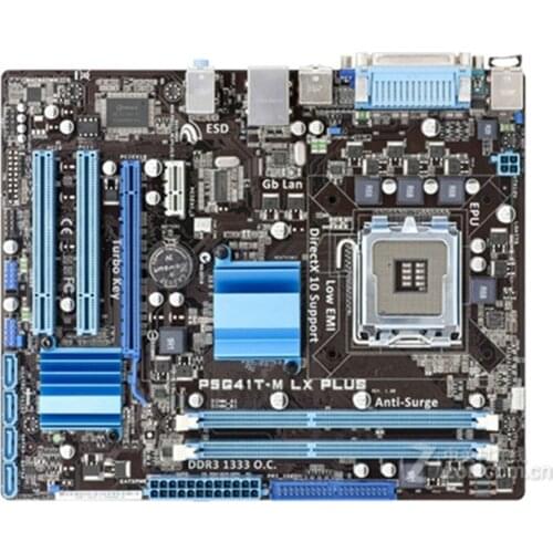 For Asus P5G41T-M LX PLUS Desktop Motherboard G41 Socket LGA 775 Q8200 Q8300 DDR3 8G u ATX UEFI BIOS Original Mainboard On Sale