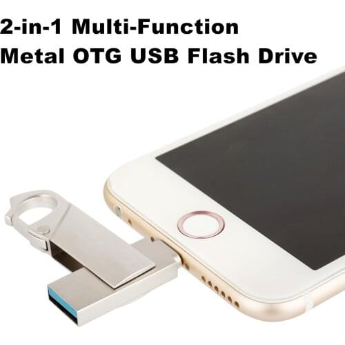 Metal USB Flash Drive 128GB OTG Pen Drive 16GB 32GB 64GB USB 3.0 Flash Disk for iphone/ipad/Lightning/ios/USB Memory Stick 256GB