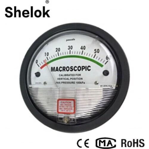 Micro differential pressure gauge manometer price with visual alert
