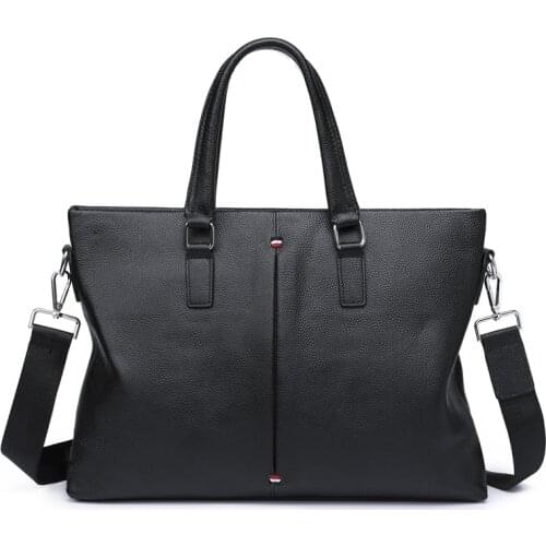 Korean Style Male Shoulder Messenger Bags 2021 New Fashion Genuine Leather Men Briefcase Natural Skin Business Bag Laptop Bags