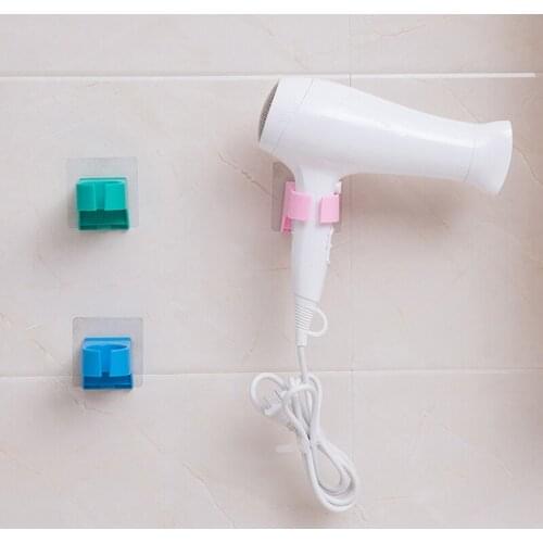 Wall-mounted Hair Dryer Organize Rack Reusable and Waterproof for Bathroom Living Room and Bedroom