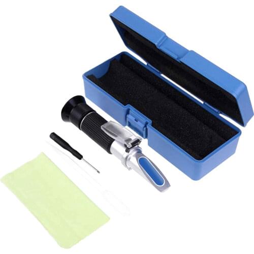 Brix Refractometer 2 in 1 Brix & Salinity Refractometer ATC 0-32%Brix & 0-28% Salinity Measure Sodium Chloride in Food Salt
