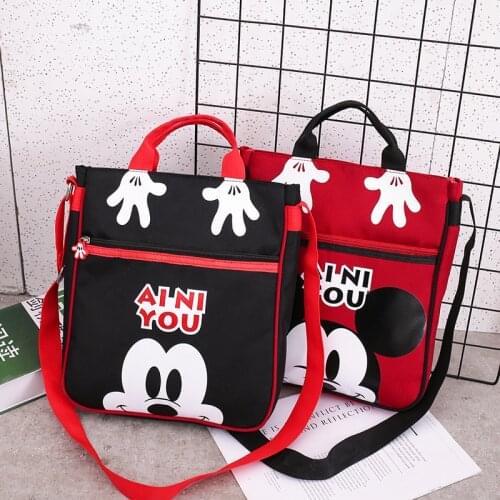 Disney Mickey Mouse Minnie Backpack Girl Boy Crossbody Bag Cute Kids Bag for School