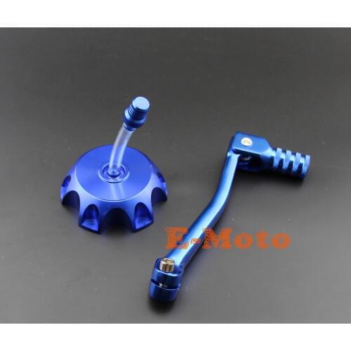 Folding Gear Shifter Shift Lever Fuel Tank Cap Cover For Pit Dirt Bike SSR CRF50 Thumpstar TTR BLUE