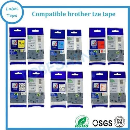 Compatible Tz Label Tape Tz122 Tze-122 Tze122 tze 122 Red on Clear For P-touch Labeling Machines