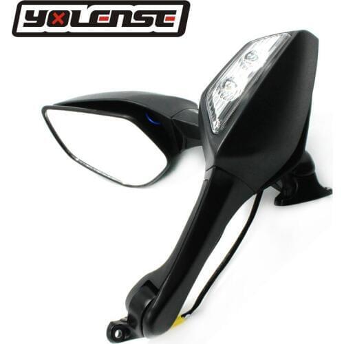 Motorcycle Mirror LED Turn Light Signals Motor Rear View Mirrors case For Kawasaki Ninja ZX10R ZX-10R 2011 2012 2013 2014 2015