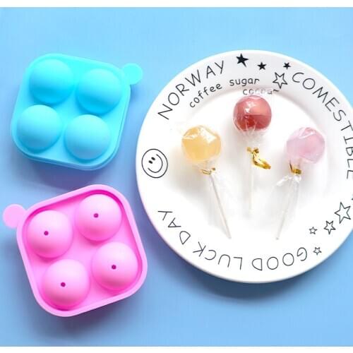 4-Hole round Lollipop Silicone Mold Xg266