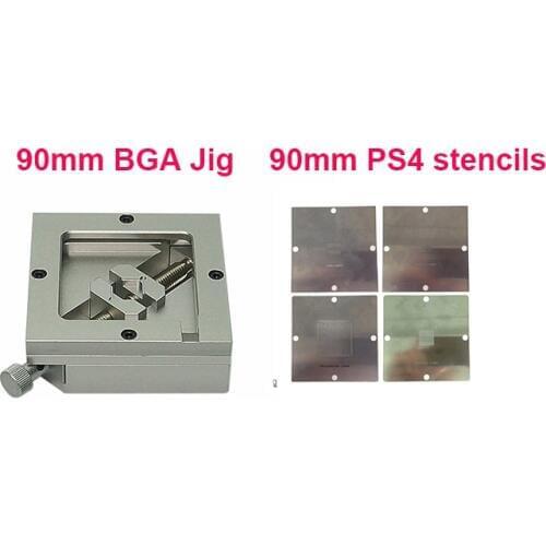 90mm Direct Heat PS4 Stencils CXD90025G CXD90026G K4G41325FC GDDR5 RAM K4B2G1646E DDR3 SDRAM and BGA Reballing Station Fixture