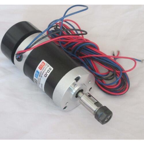 400W brushless spindle motor WS55-180 high speed DC CNC spindle PCB engraving machine 48V